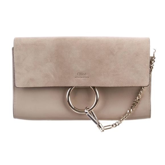 Chloe Handbags - Chloe Faye Motte Grey clutch, good used condition